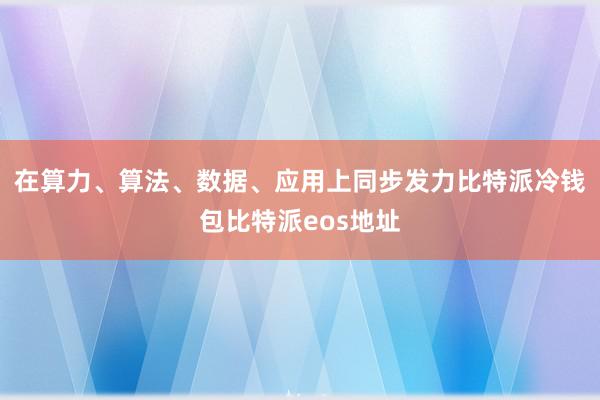 在算力、算法、数据、应用上同步发力比特派冷钱包比特派eos地址