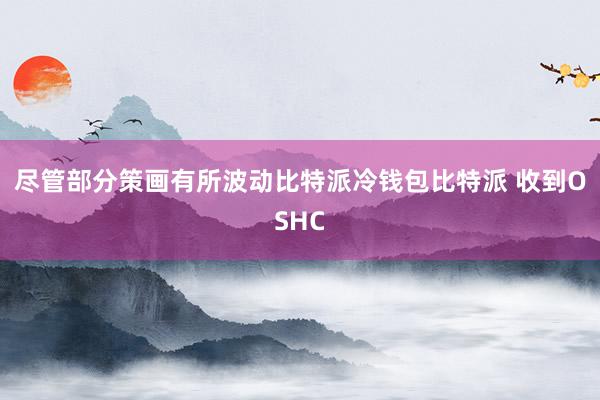 尽管部分策画有所波动比特派冷钱包比特派 收到OSHC