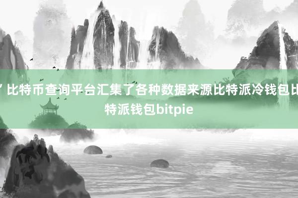 ”比特币查询平台汇集了各种数据来源比特派冷钱包比特派钱包bitpie