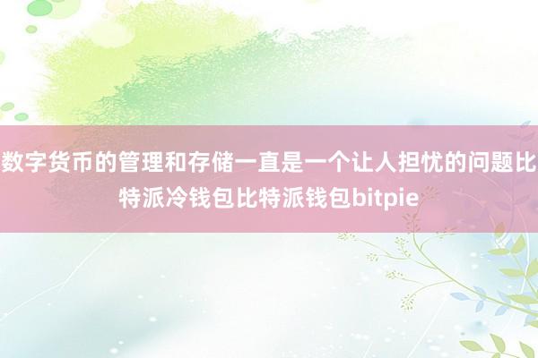 数字货币的管理和存储一直是一个让人担忧的问题比特派冷钱包比特派钱包bitpie