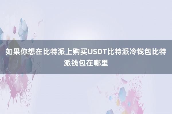 如果你想在比特派上购买USDT比特派冷钱包比特派钱包在哪里