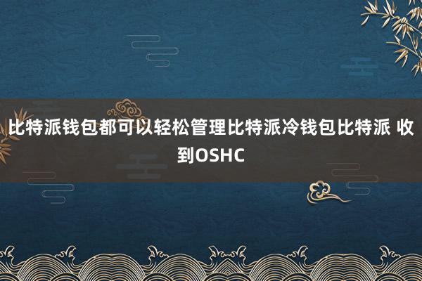 比特派钱包都可以轻松管理比特派冷钱包比特派 收到OSHC