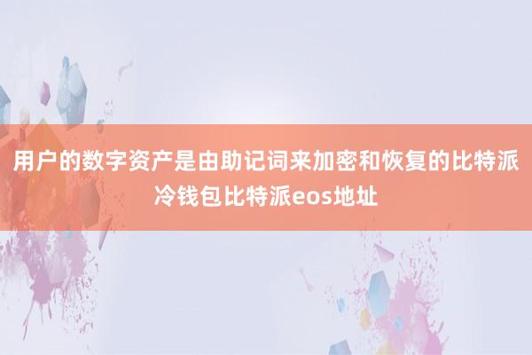 用户的数字资产是由助记词来加密和恢复的比特派冷钱包比特派eos地址