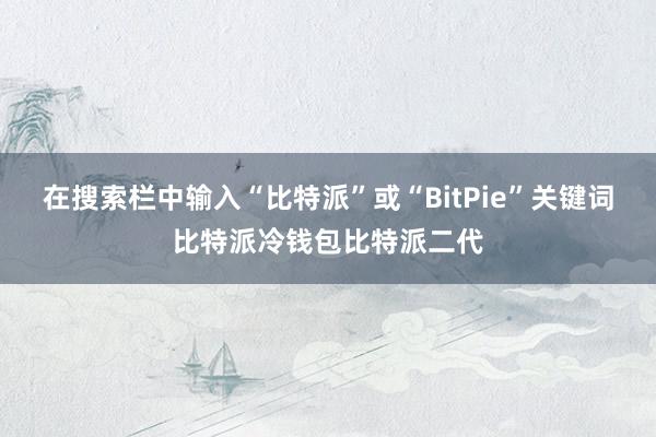 在搜索栏中输入“比特派”或“BitPie”关键词比特派冷钱包比特派二代