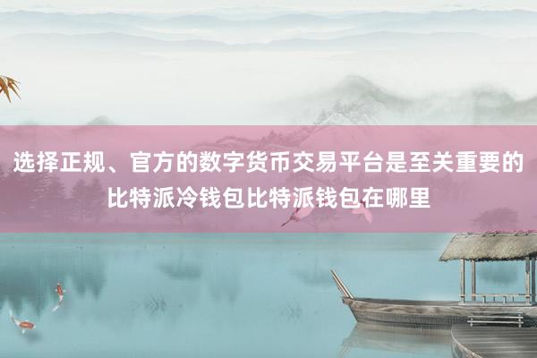 选择正规、官方的数字货币交易平台是至关重要的比特派冷钱包比特派钱包在哪里