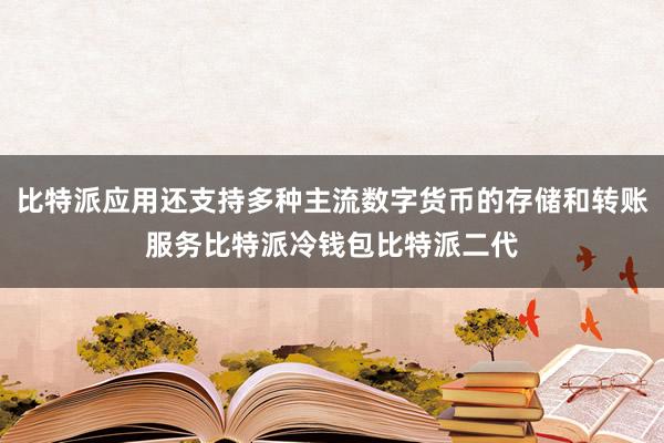 比特派应用还支持多种主流数字货币的存储和转账服务比特派冷钱包比特派二代