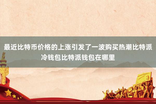 最近比特币价格的上涨引发了一波购买热潮比特派冷钱包比特派钱包在哪里