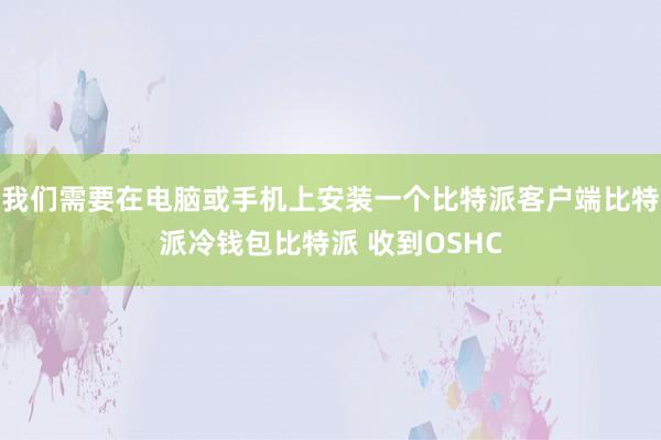 我们需要在电脑或手机上安装一个比特派客户端比特派冷钱包比特派 收到OSHC