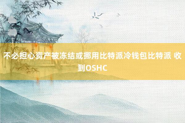 不必担心资产被冻结或挪用比特派冷钱包比特派 收到OSHC