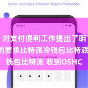 对支付便利工作提出了明确而全面的要求比特派冷钱包比特派 收到OSHC