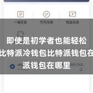 即使是初学者也能轻松上手比特派冷钱包比特派钱包在哪里