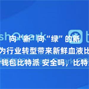 向“新”向“绿”的新能源产业为行业转型带来新鲜血液比特派冷钱包比特派 安全吗，比特派官网，比特派钱包，比特派下载