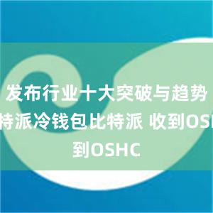 发布行业十大突破与趋势比特派冷钱包比特派 收到OSHC