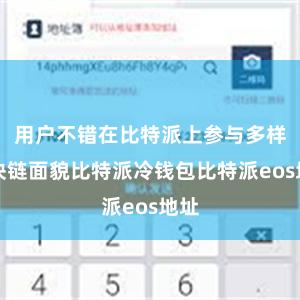 用户不错在比特派上参与多样区块链面貌比特派冷钱包比特派eos地址